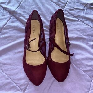 Torrid Deep Red Heels with Strap